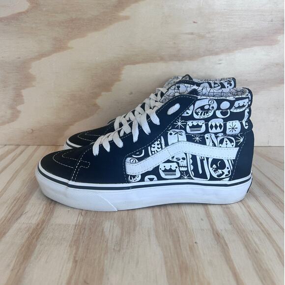 Vans Off The Wall - SK8 Hi Symbols - Sneakers - Black/White - Women's - 8 - Picture 3 of 9
